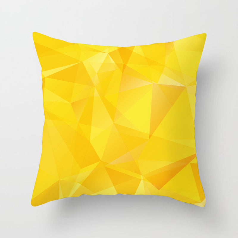 Haven – Geometrisch Abstract Geel Zwart Kussenhoes voor Sofa