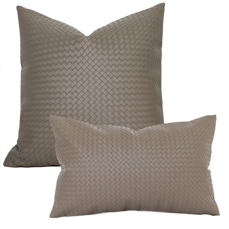 Eleonora – Geweven Textuur PU Leren Kussenhoes