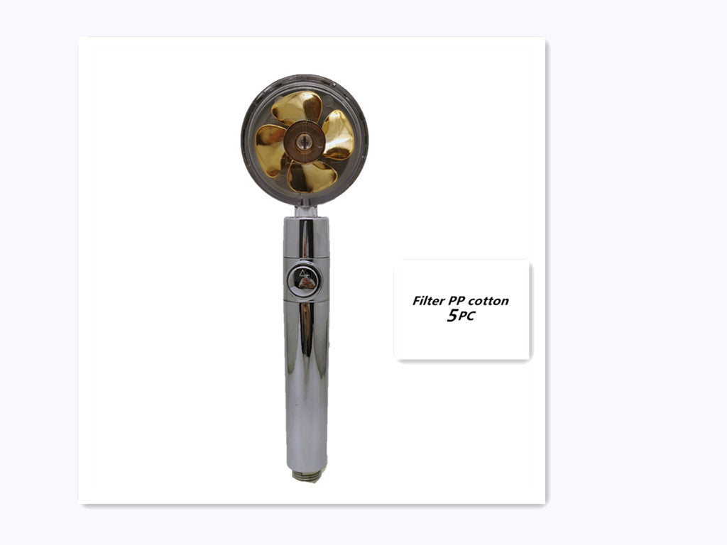 Maximilian – Turbocharged Handdouchekop met Stopknop en Katoenen Filter
