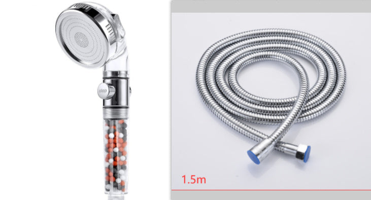 Thalassa – Drie-snelheids Transparante Druk negatieve Ion Handdouche Filter Water Zuiverende Douchemondstuk