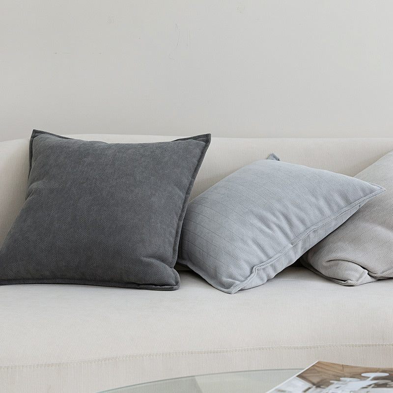 Theodosia – Herringbone Patroon Chenille Kussenhoes