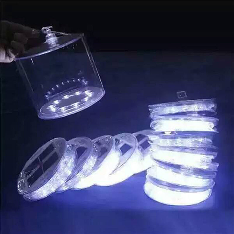 Zonne-energie Opblaasbare LED Campinglamp – 10 LEDs, Waterdicht, Opvouwbaar