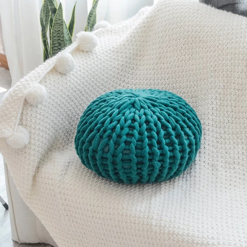 Magdalene – Handgeweven Dikke Wol Kussen, Creatieve Ronde Futon