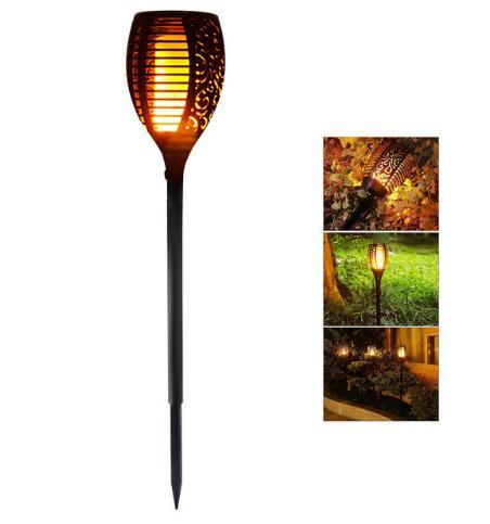 Zonne-oplaadbare Vlammende Tuinfakkels – LED Tiki Lampen, IP65 Waterdicht, Metaal (1/4/8 Stuks)