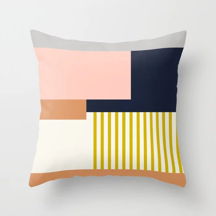Juno – Minimalistische Abstractie Geometrische Kussenhoes voor Thuis