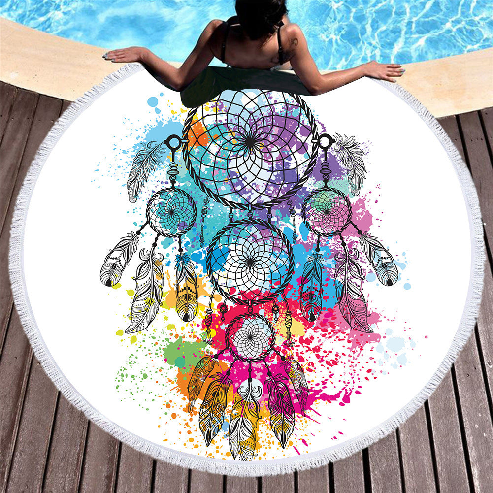 Clarity – Ronde Strandhanddoek van Microvezel