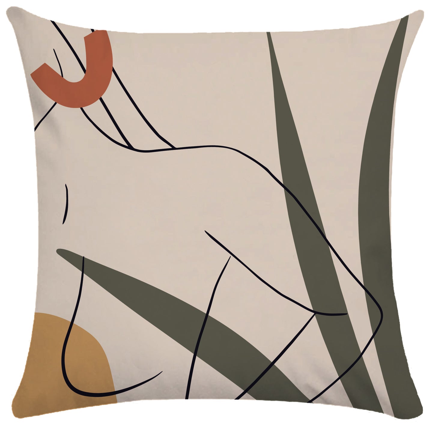 Sienna – Abstracte Vrouwelijke Kussenhoes