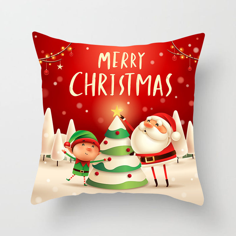 Sable – Kussenhoes met Kerstman en Sneeuwman
