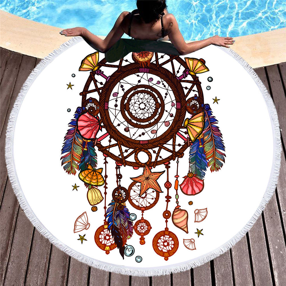 Clarity – Ronde Strandhanddoek van Microvezel