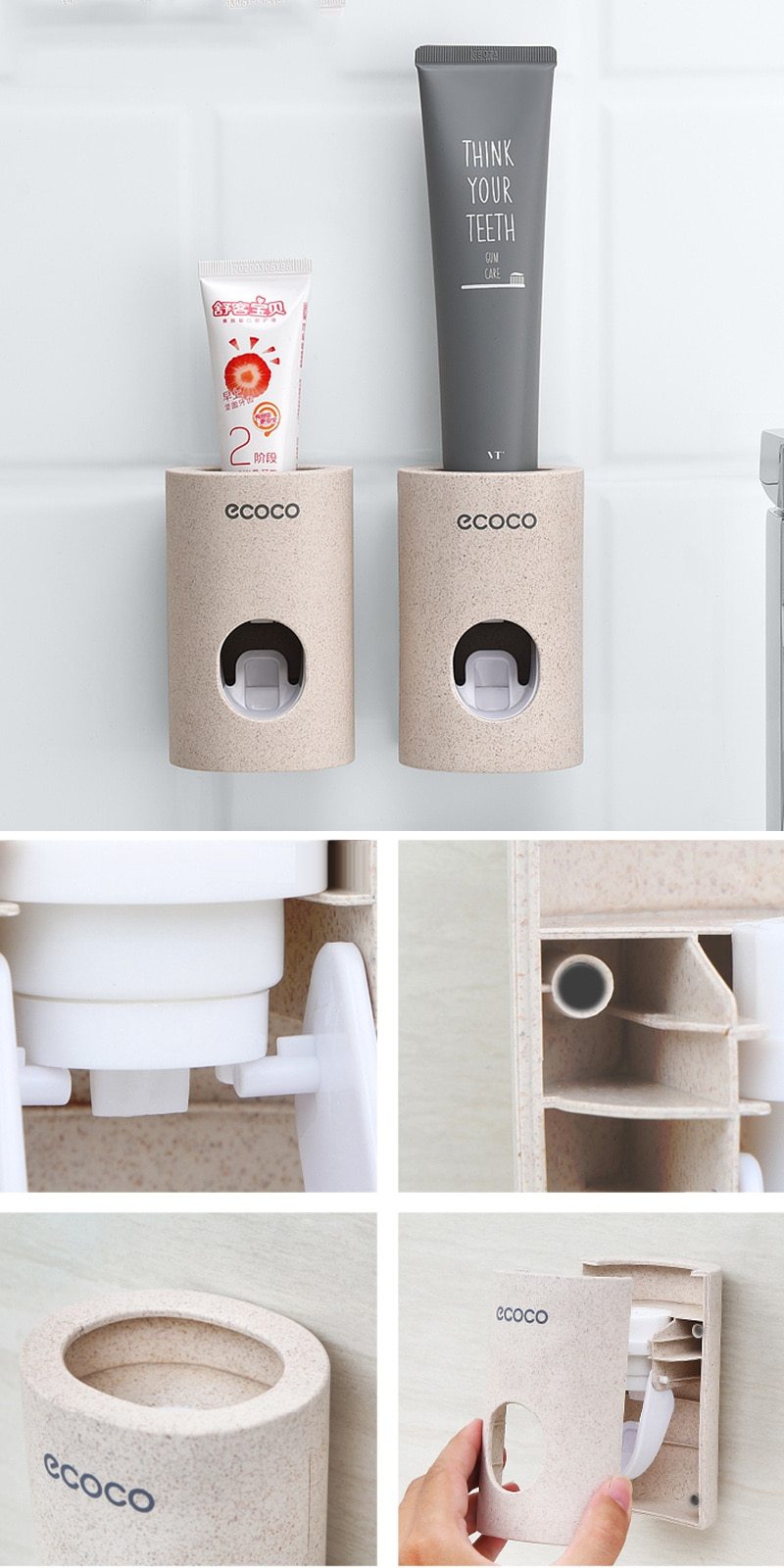 Leontine – Automatische Tandpasta Dispenser met Wandmontage