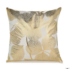 Indigo – Elegante Witte en Gouden Decoratieve Kussenhoezen