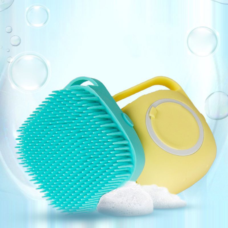 Eleonora – Zachte Siliconen Harenborstel voor Huisdieren met Shampoo Dispenser