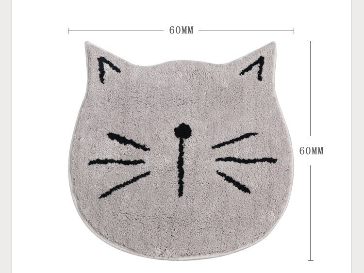 Thalassa – Absorberende Badmat met Schattige Kat in Nordic Stijl