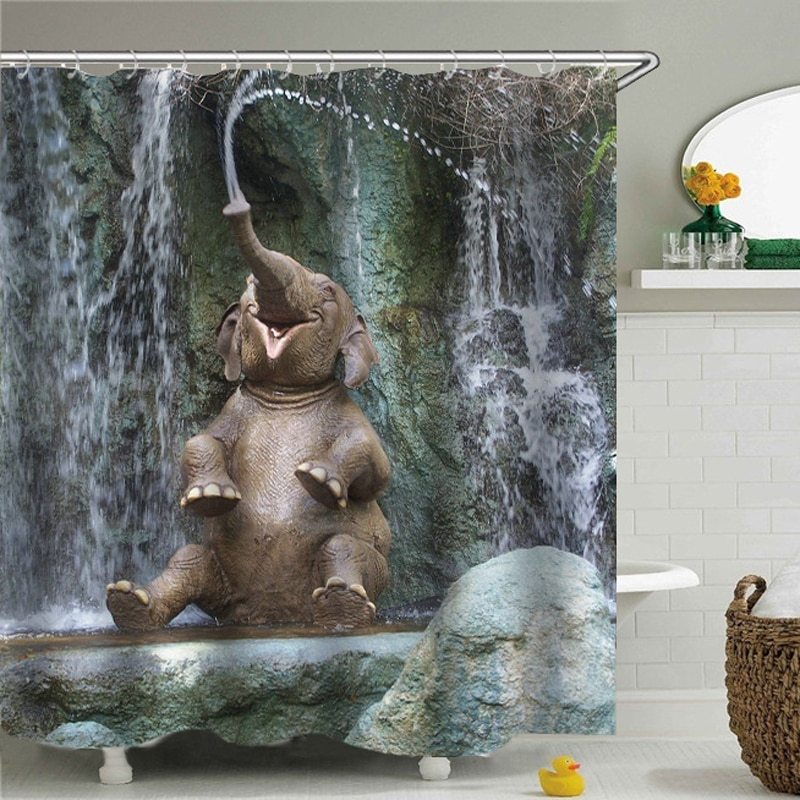 Lavinia – Waterdichte en Schimmelbestendige Polyester Douchegordijn Dierenserie