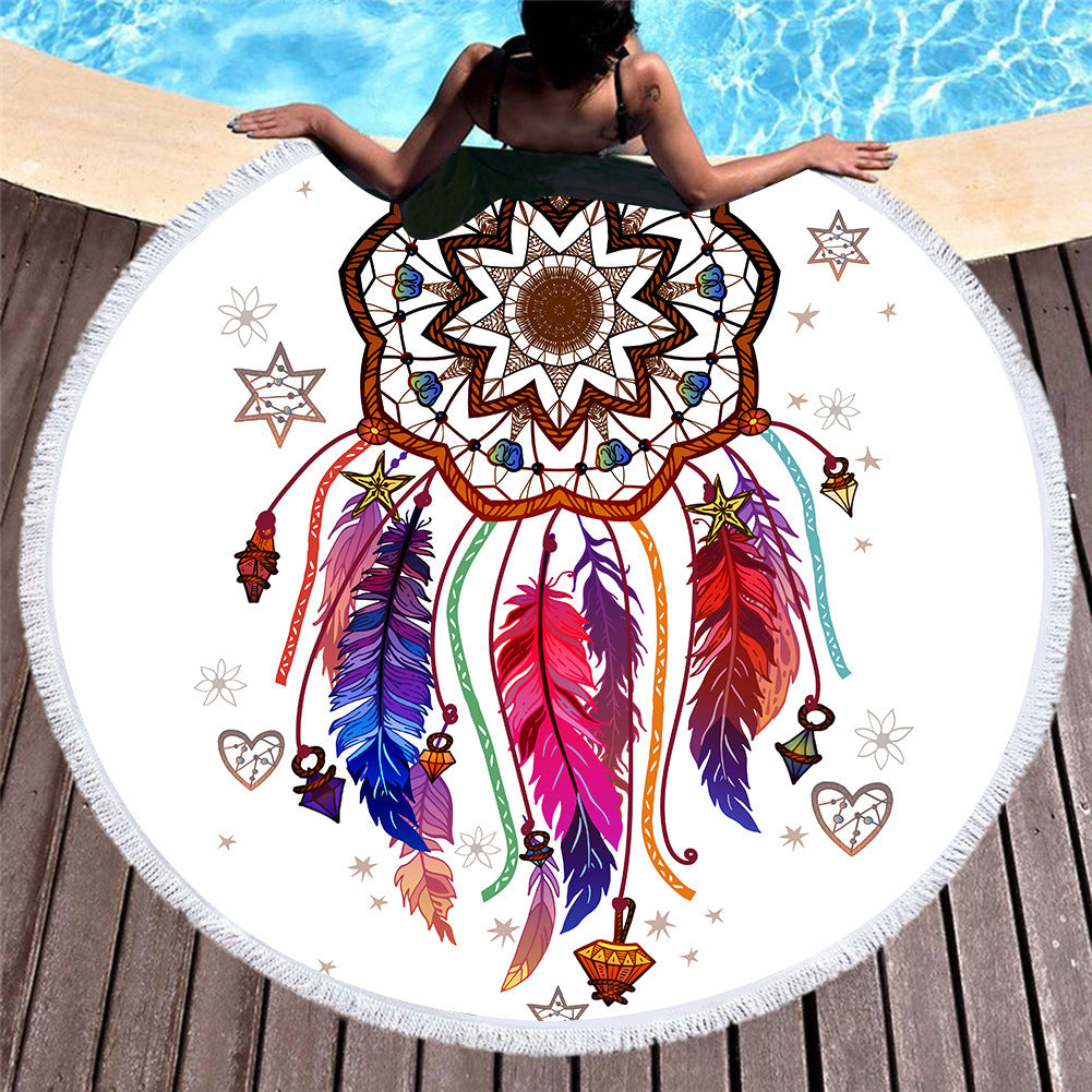 Clarity – Ronde Strandhanddoek van Microvezel