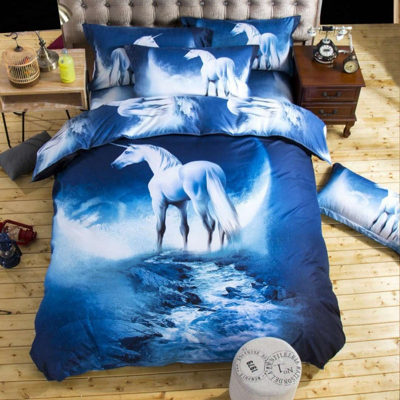Florian – 3D Print Bedlakens Set Duvet Dekbedovertrekken Set 4 Stuks