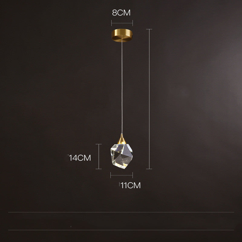 Verity – Luxe Koper Kristallen Chandelier Modern Minimalistisch Drie-Kops Chandelier