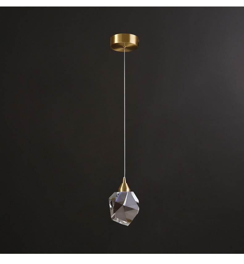 Verity – Luxe Koper Kristallen Chandelier Modern Minimalistisch Drie-Kops Chandelier
