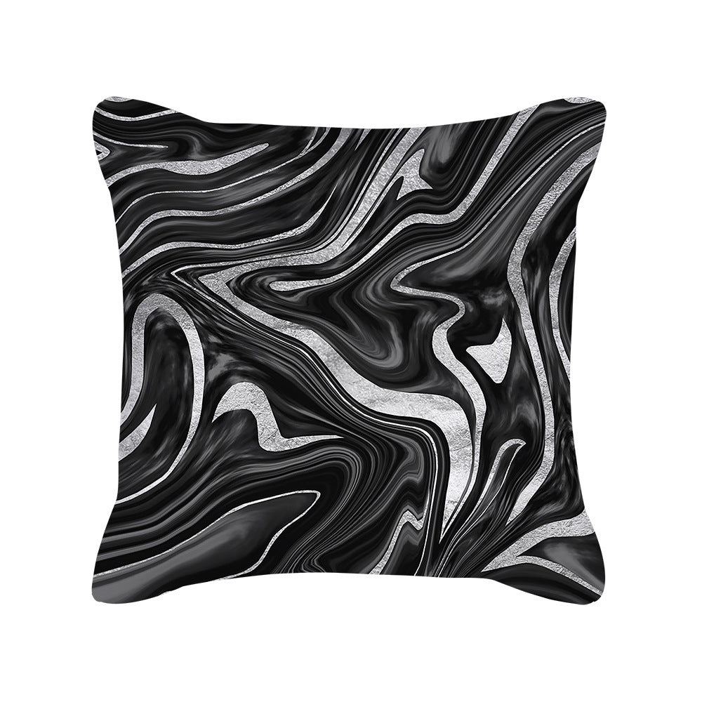 Ophelia – Geometrisch Print Vierkante Kussenhoes van Perzikskin