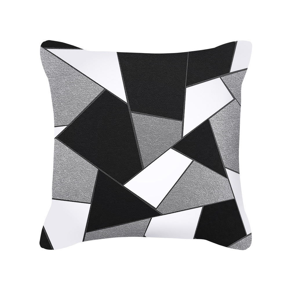 Ophelia – Geometrisch Print Vierkante Kussenhoes van Perzikskin