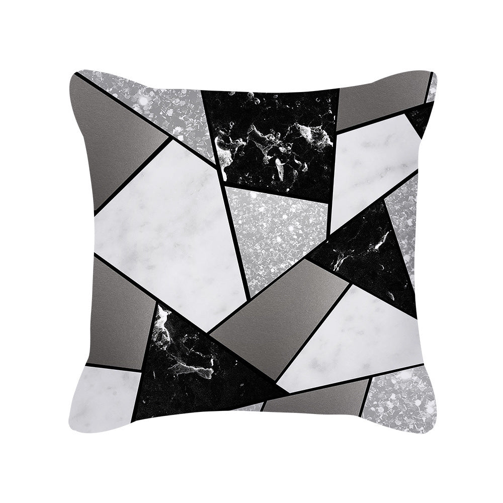 Ophelia – Geometrisch Print Vierkante Kussenhoes van Perzikskin