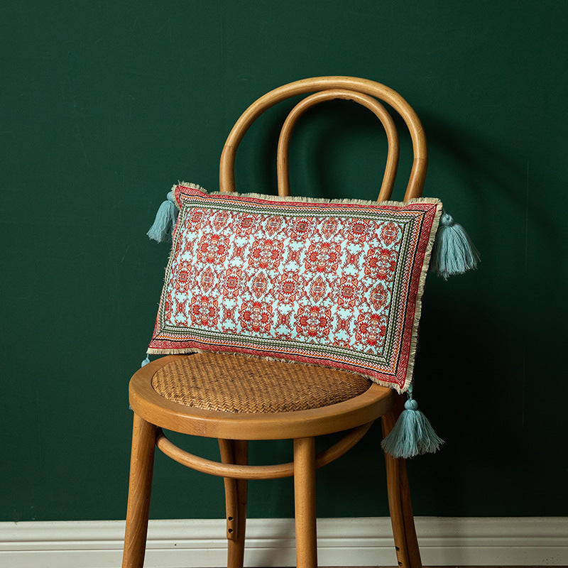 Alaric – Decoratieve Kussen met Festieve Lente-Etnische Stijl en Franje