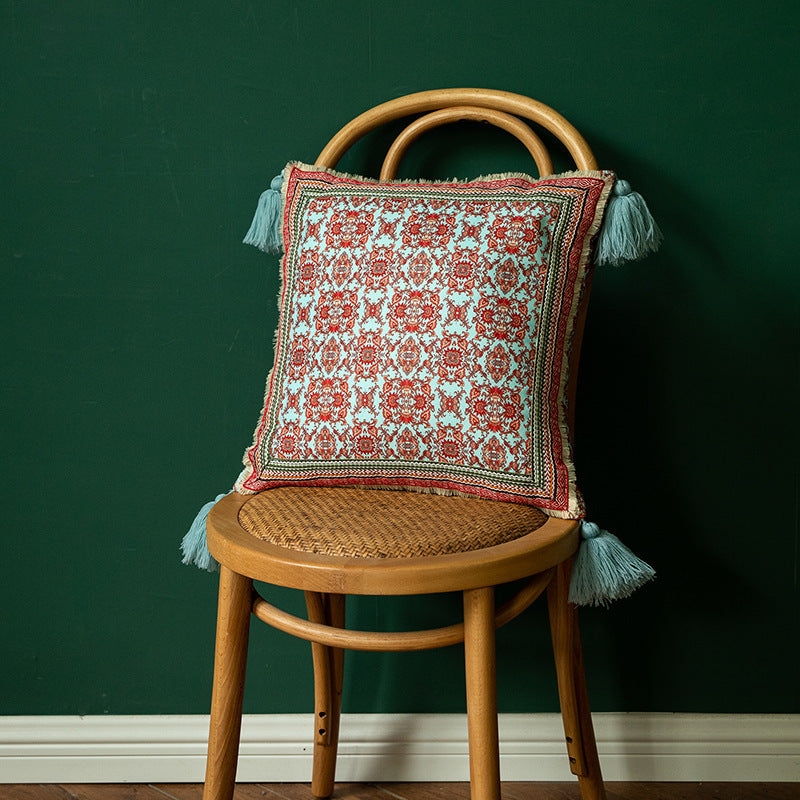 Alaric – Decoratieve Kussen met Festieve Lente-Etnische Stijl en Franje