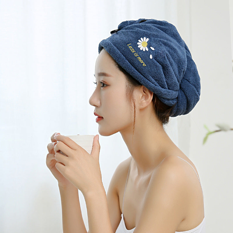 Anneliese – Sneldrogende Microvezel Haarhanddoek met Borduursel