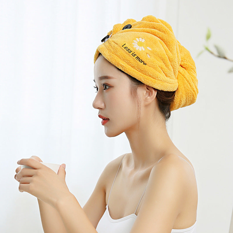Anneliese – Sneldrogende Microvezel Haarhanddoek met Borduursel
