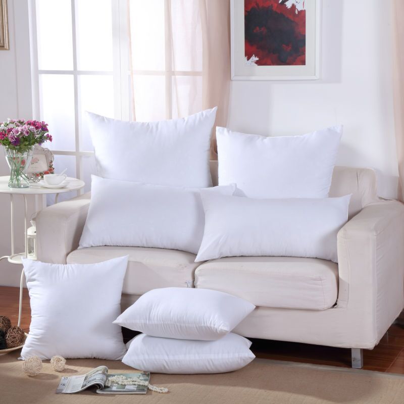 Hazel – Luxe Kussenkern van Geborsteld Stof, Zuiver Wit