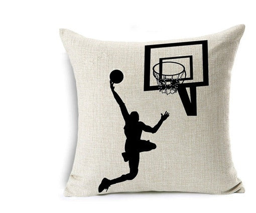 Indigo – Decoratieve Kussenhoes voor Basketbal