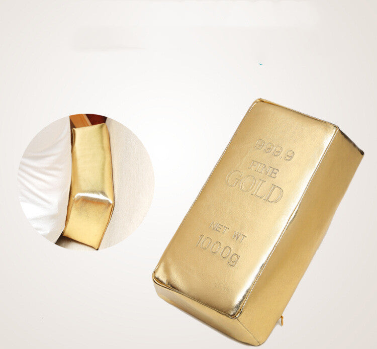 Maximilian – Rectangulaire Kussens met Gesimuleerde Gouden en Zilveren Bakstenen