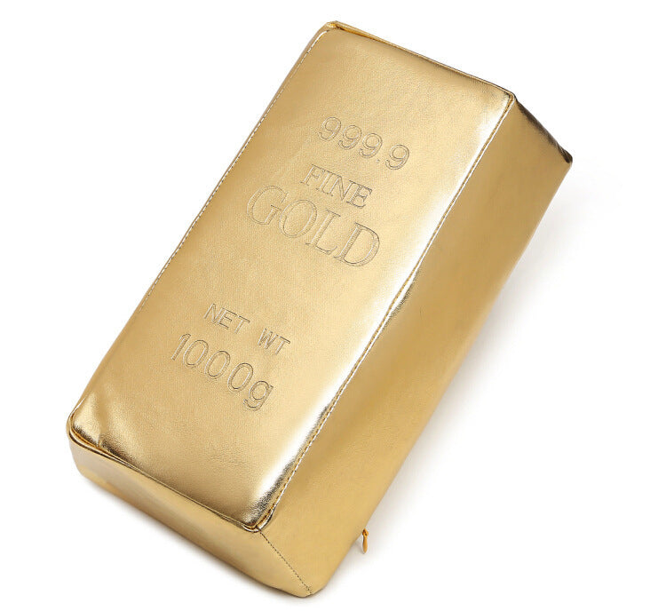 Maximilian – Rectangulaire Kussens met Gesimuleerde Gouden en Zilveren Bakstenen