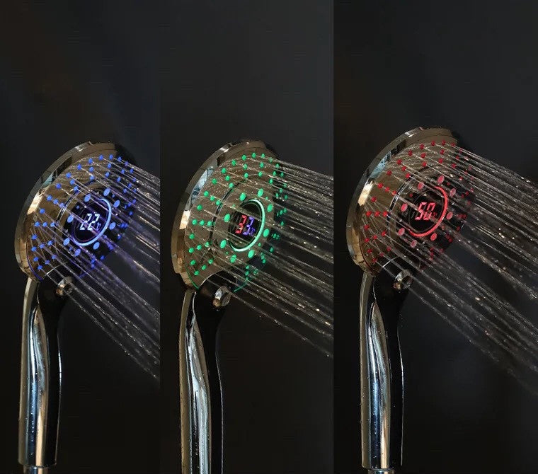 Odette – Verstelbare 3-in-1 LED Douchesproeier met Temperatuursensor