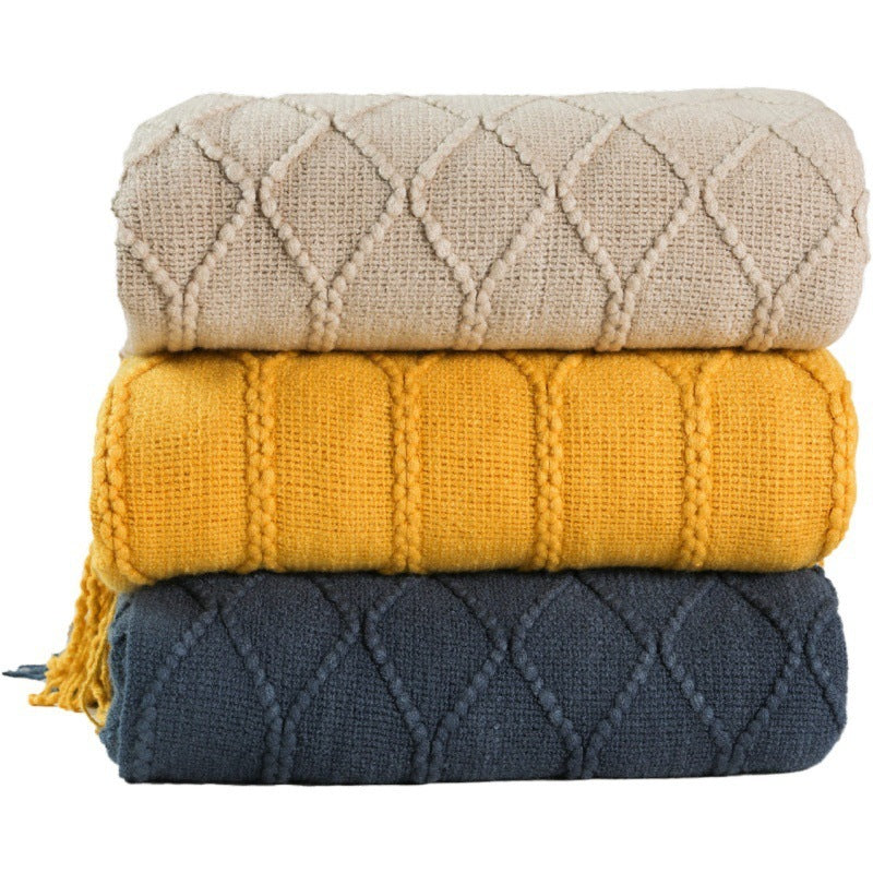 Odette – Coral Fleece Gebreide Bankdeken