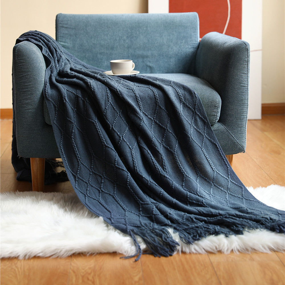 Odette – Coral Fleece Gebreide Bankdeken