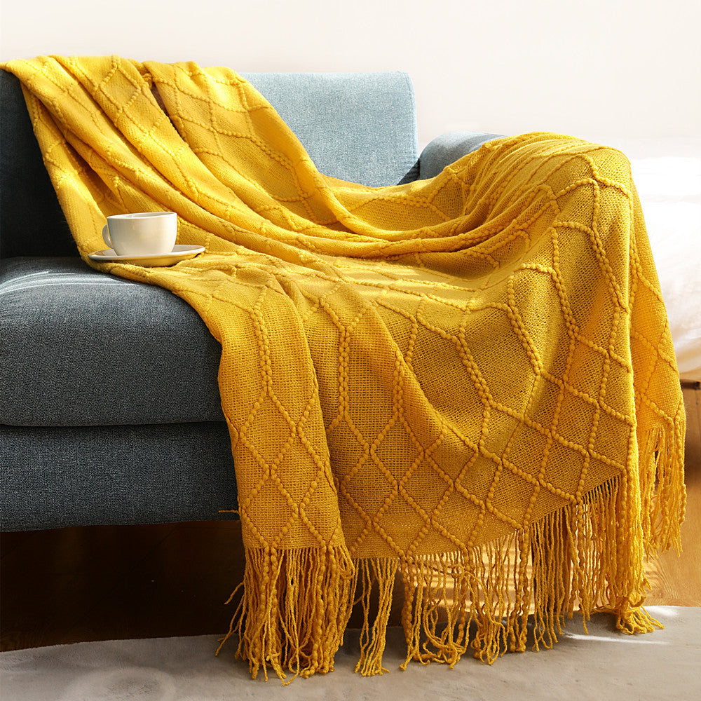 Odette – Coral Fleece Gebreide Bankdeken
