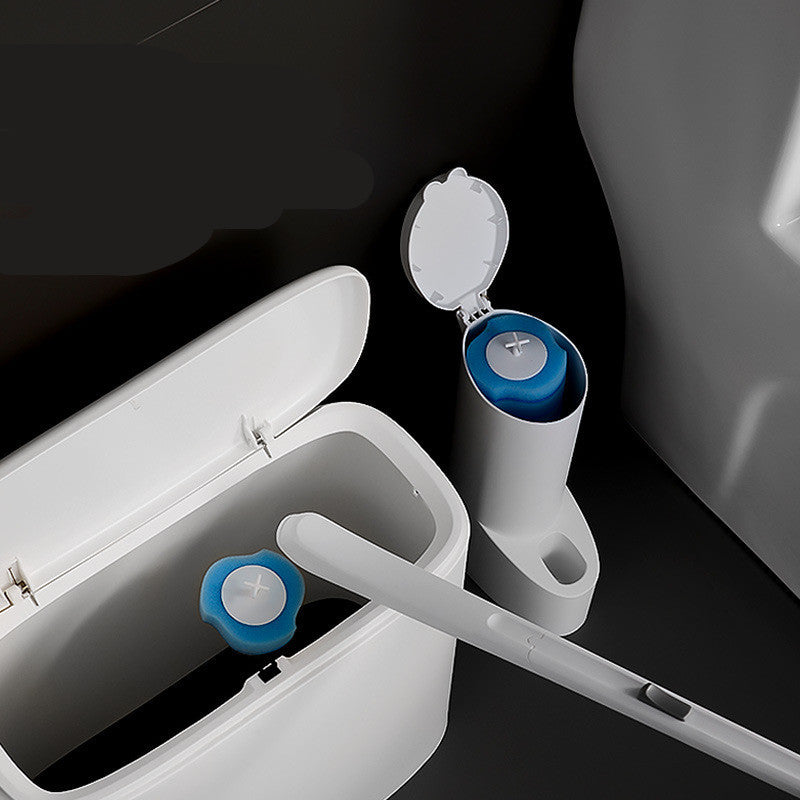 Octavian – Wegwerp Toiletborstel met Lange Handgreep en Spons Reinigingskoppen