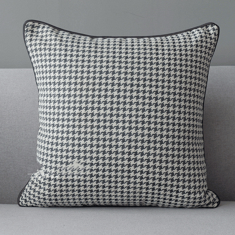 Haven – Luxe Oranje Houndstooth Kussen Modern Minimalistisch Scandinavisch Sofa Kussen Ontwerpers Kussen