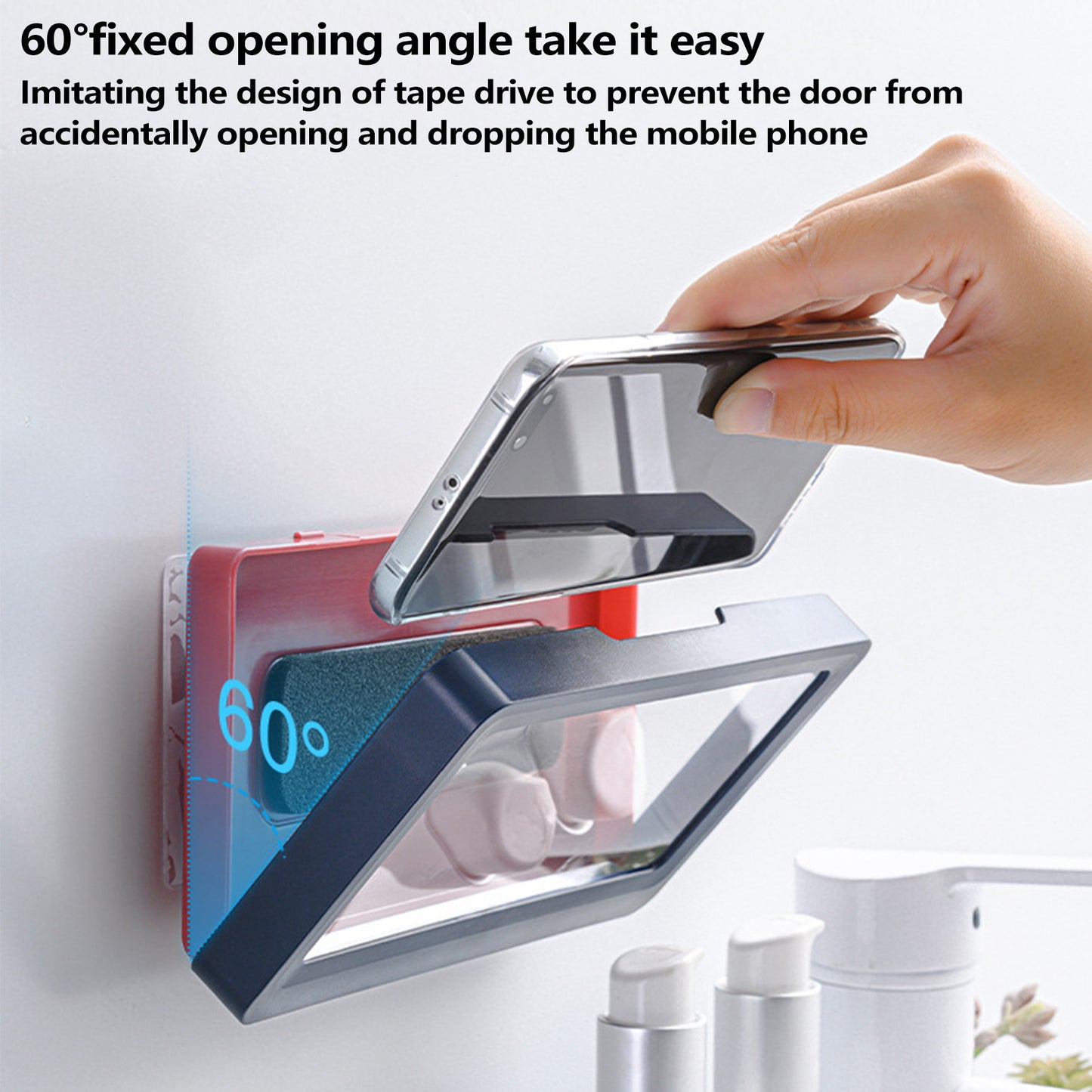 Indigo – Waterdichte Mobiele Telefoonhouder voor de Badkamer