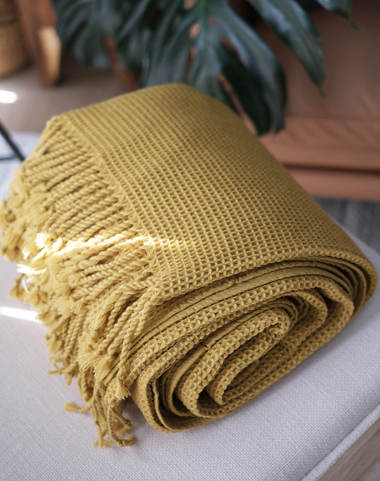 Amara – Effen Kleur Dekentje, Sofa, Decoratieve Dekens, Donkergrijs