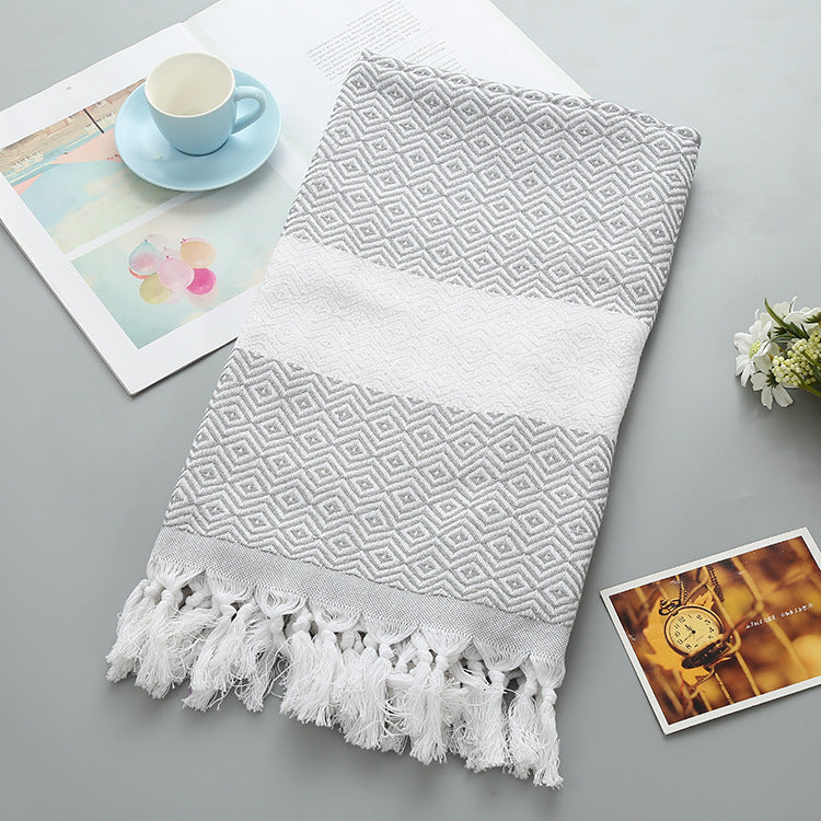 Aurelius – Handgemaakt Tassel Dekentje Turks Strandlaken