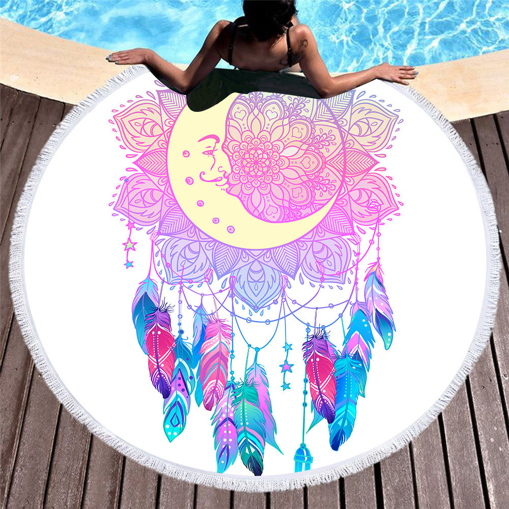 Clarity – Ronde Strandhanddoek van Microvezel