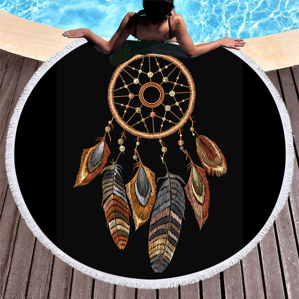 Clarity – Ronde Strandhanddoek van Microvezel