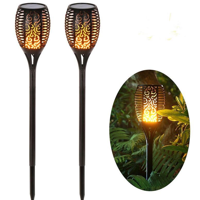 Zonne-oplaadbare Vlammende Tuinfakkels – LED Tiki Lampen, IP65 Waterdicht, Metaal (1/4/8 Stuks)
