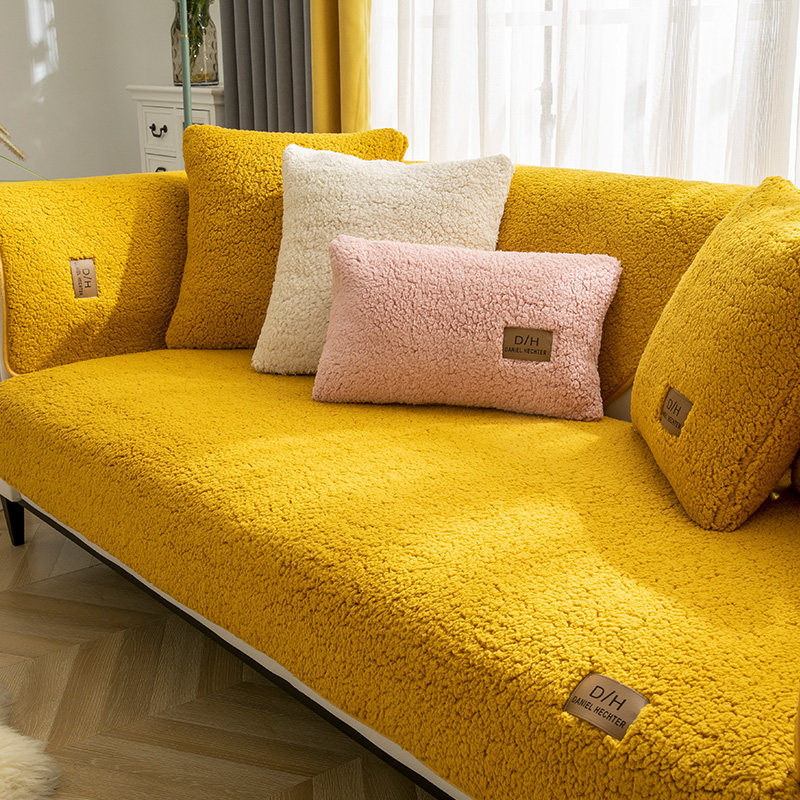 Isla – Luxe Pluche Sofa Hoes Voor Woonkamer, Antislip en Zacht