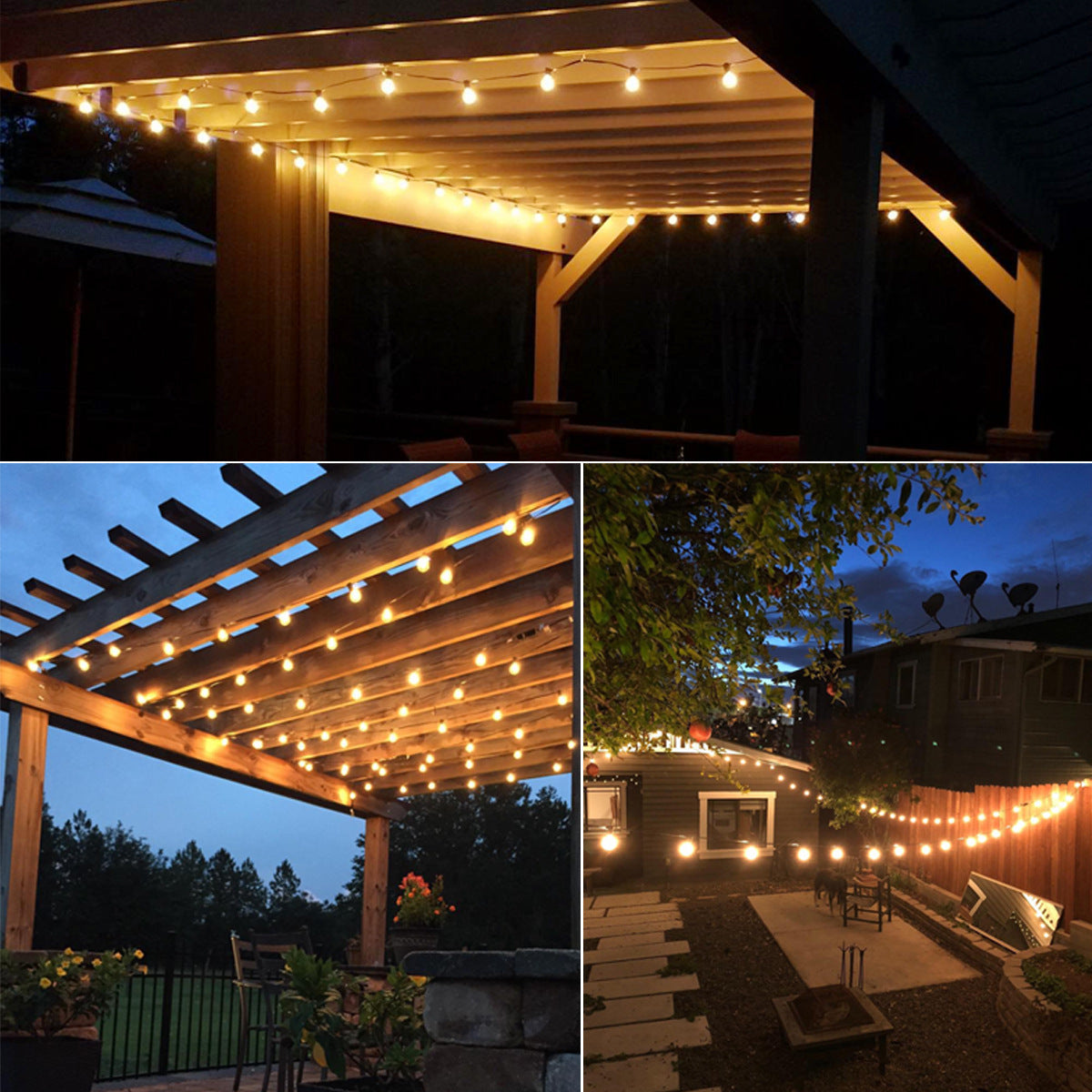 220V Tungsten Bulb Rainproof Outdoor Christmas Decoration String Light