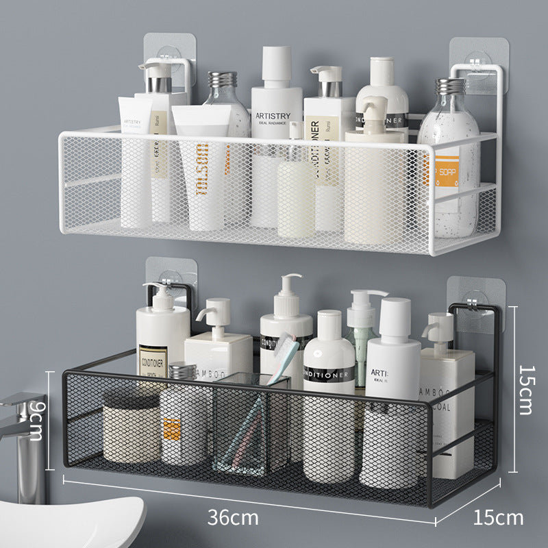 Lysandra – Wandgemonteerde Badkamershelf Zonder Boren voor Shampoo en Toiletaccessoires