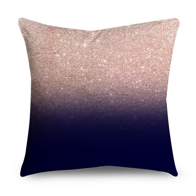 Aurelius – Zwarte Gouden Polyester Kussenhoes