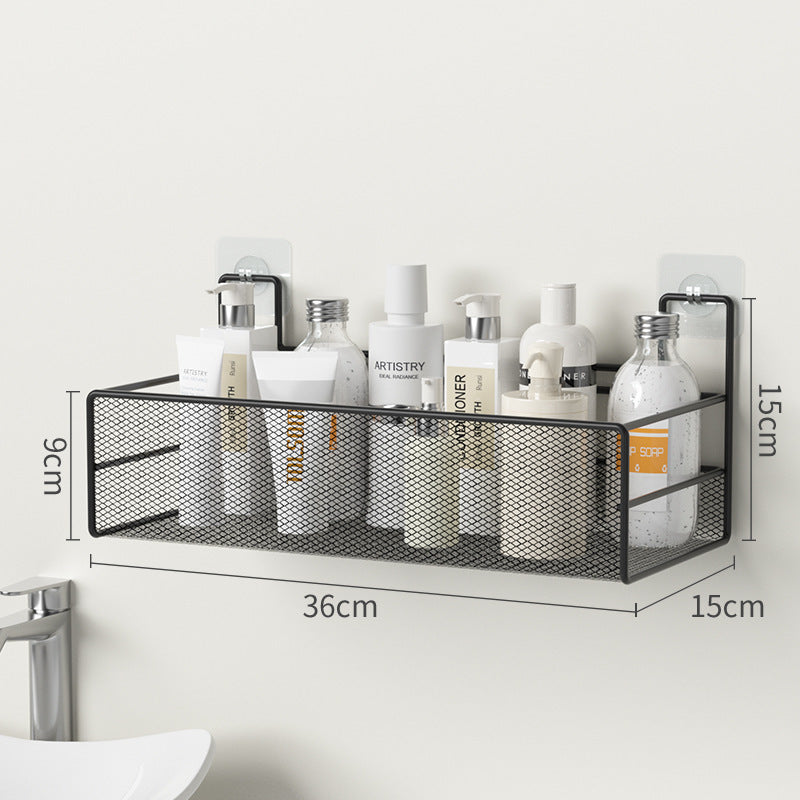 Lysandra – Wandgemonteerde Badkamershelf Zonder Boren voor Shampoo en Toiletaccessoires